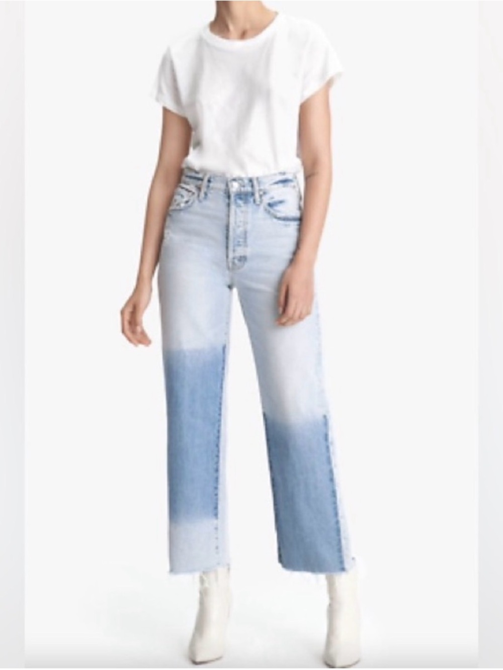 MOTHER  The Rambler Ankle Fray Jeans